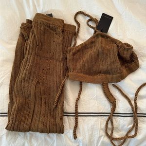 x REVOLVE Sylvan Knit Top AND Skirt in Dark Sand
Michael Costello